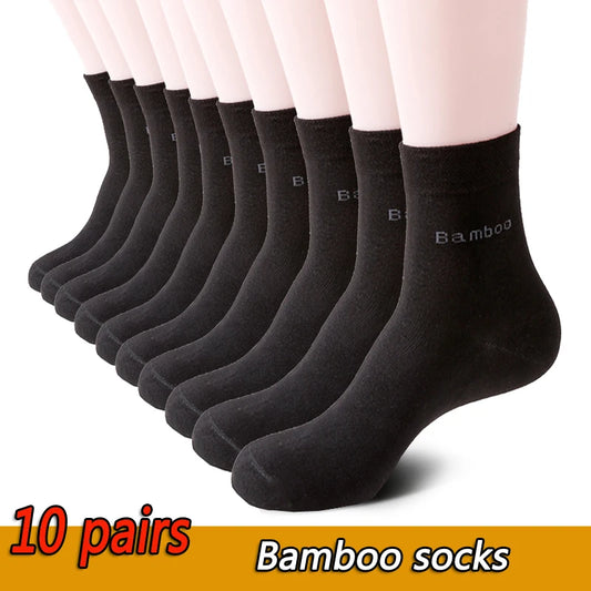 Bamboo Dress Socks For Men 10 Pairs-Pack Premium Comfort Super Soft  Breathable Classic Fashions Letter Socks Men Crew Socks