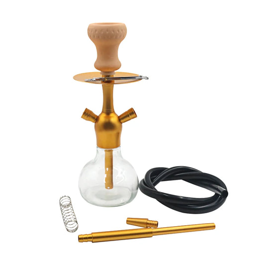 Hookah Complete Set with Glass Base Metal Shisha Narguile Chicha Shesha Cachimba Tabacco Pipe Smoking Accessories