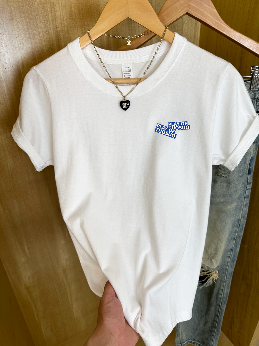 Shoulder New Half Sleeve White Top Fashionable T-shirt