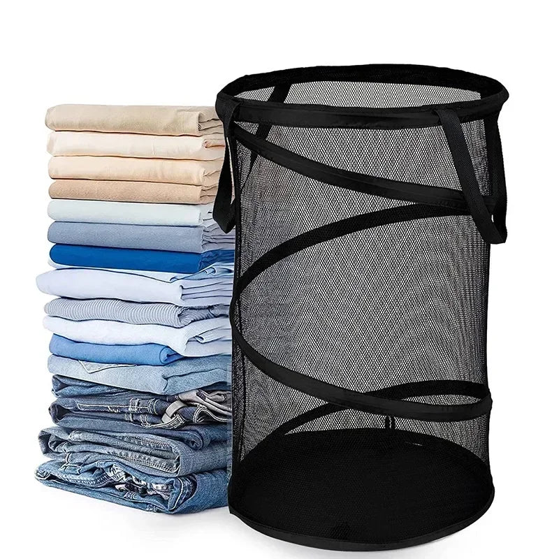 Multi High-quality Cylindrical Folding Laundry Basket Clothes Toy Household large Laundry Hamper Sundries Organizer Basket