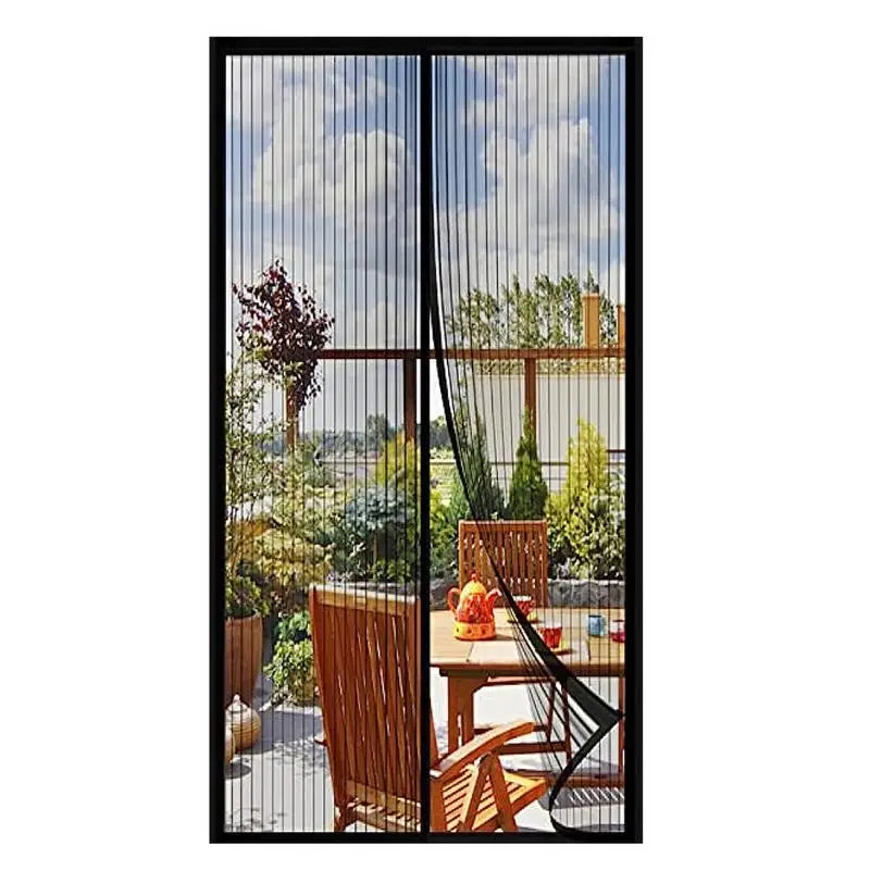 Magnetic Screen Door Sliding Mesh With Magnet Fly Door Screen No Drilling Kitchen Door Screen Mesh Heavy Duty Magnetic Closure