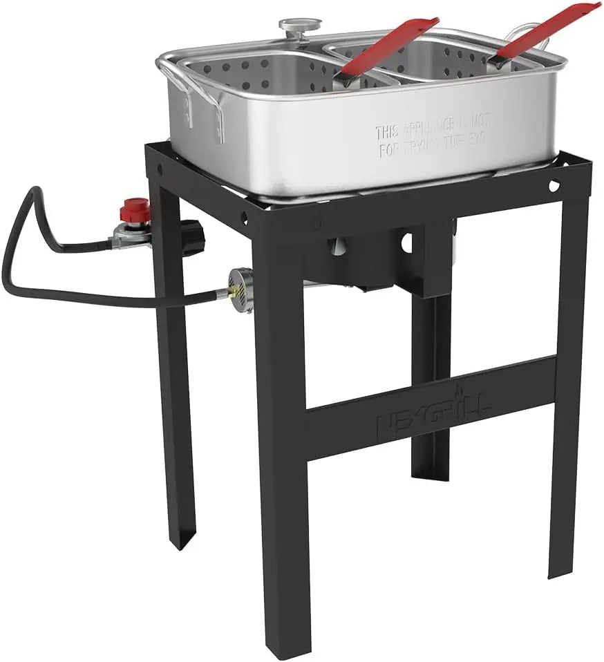 Nexgrill 18 Qt. Aluminum Fish Fryer with Double Basket, Outdoor Propane Deep Fryer