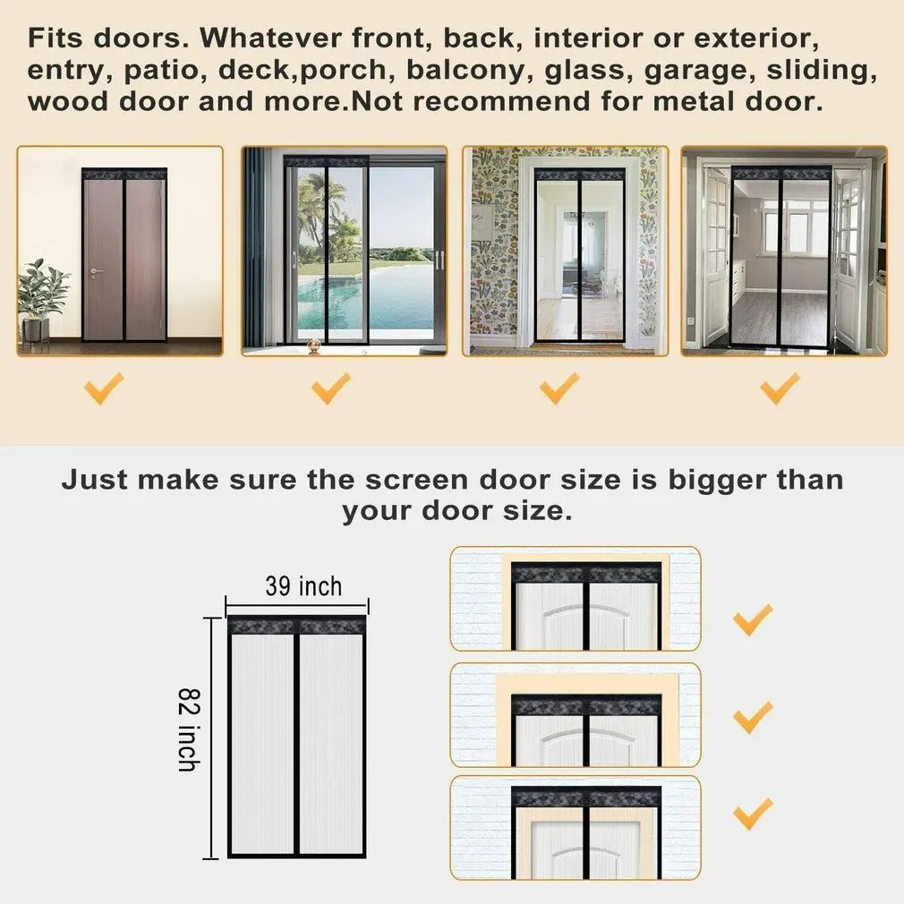 Hot Mosquito Net Curtain Magnets Door Mesh Insect Sandfly Netting With Magnets On The Door Mesh Screen 90*210cm