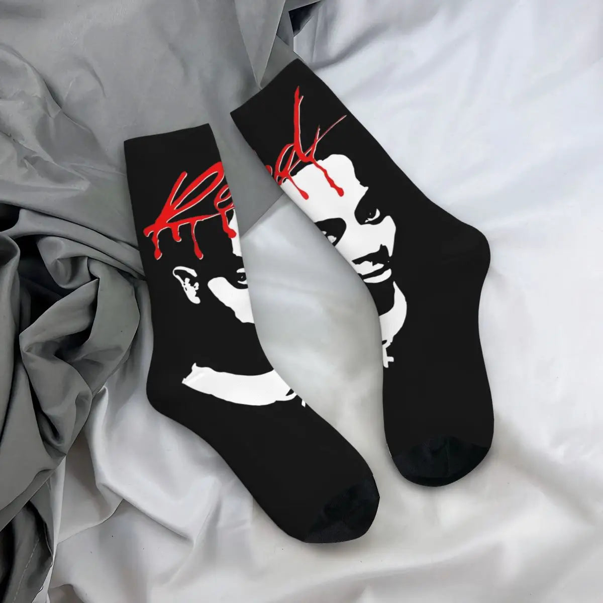 Hip-hop Whole Lotta Red Playboi Carti Basketball Socks Polyester Long Socks for Unisex Sweat Absorbing