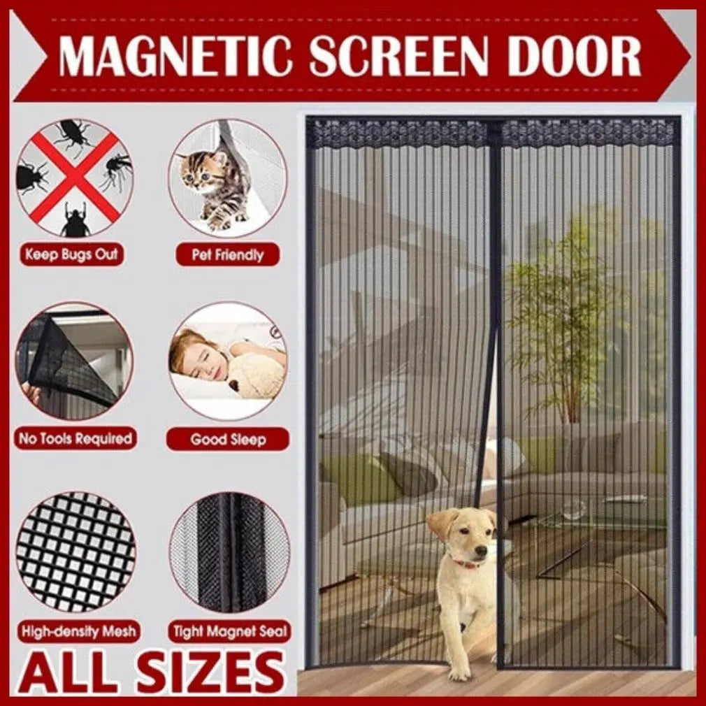 Hot Mosquito Net Curtain Magnets Door Mesh Insect Sandfly Netting With Magnets On The Door Mesh Screen 90*210cm