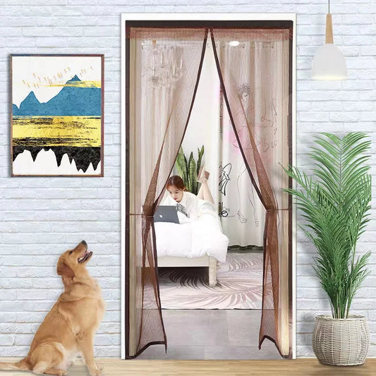 Anti-mosquito Nets Magnetic Screen Door Keep Bugs Out Let Cool Breeze In Self Sealing Magnets Heavy Duty Retractable Mesh Net